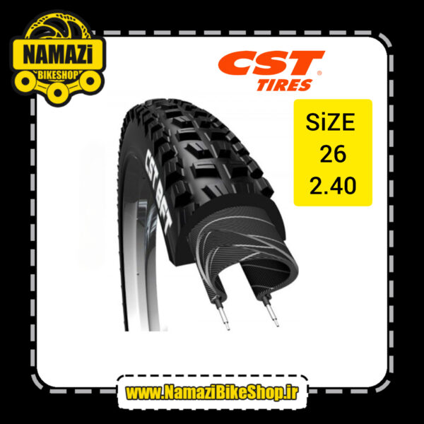 لاستیک دوچرخه CST سایز 26 پهنای 2.40 - تصویر 5